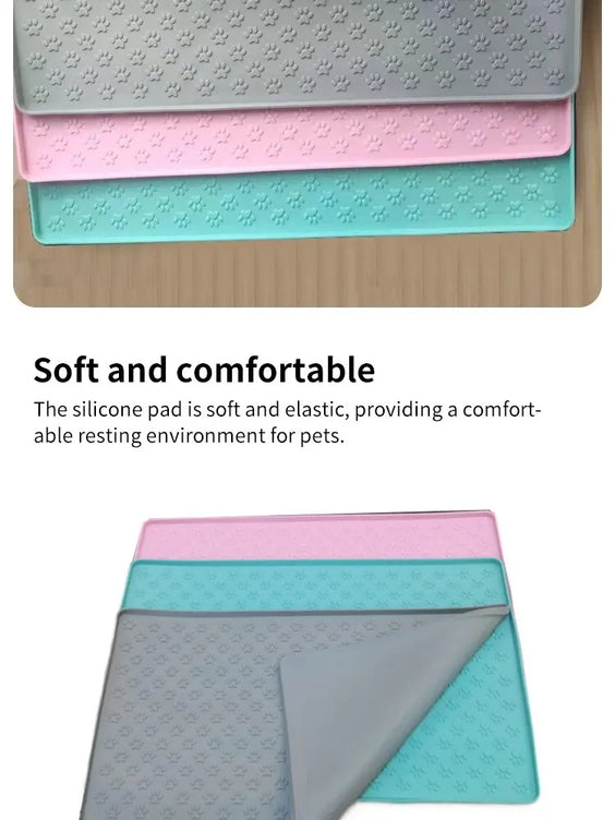 Non-Spill Silicone Pet Mat - Waterproof & Easy to Clean