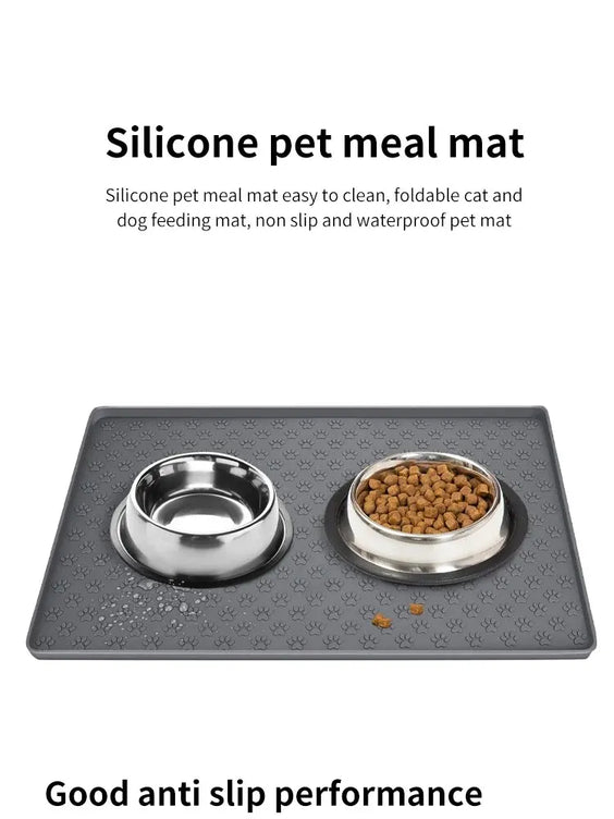 Non-Spill Silicone Pet Mat - Waterproof & Easy to Clean