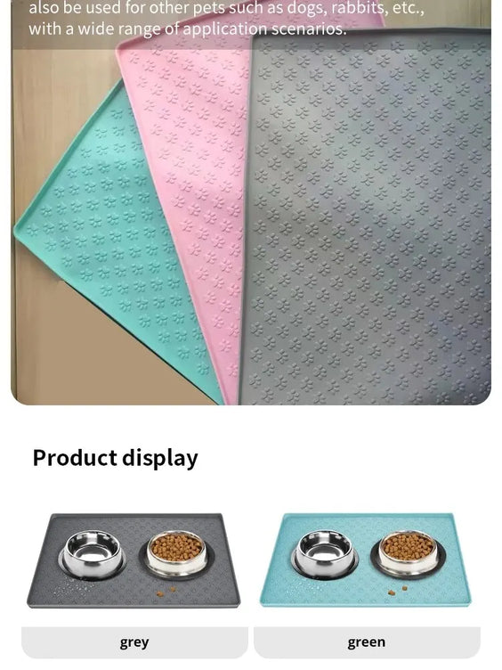 Non-Spill Silicone Pet Mat - Waterproof & Easy to Clean