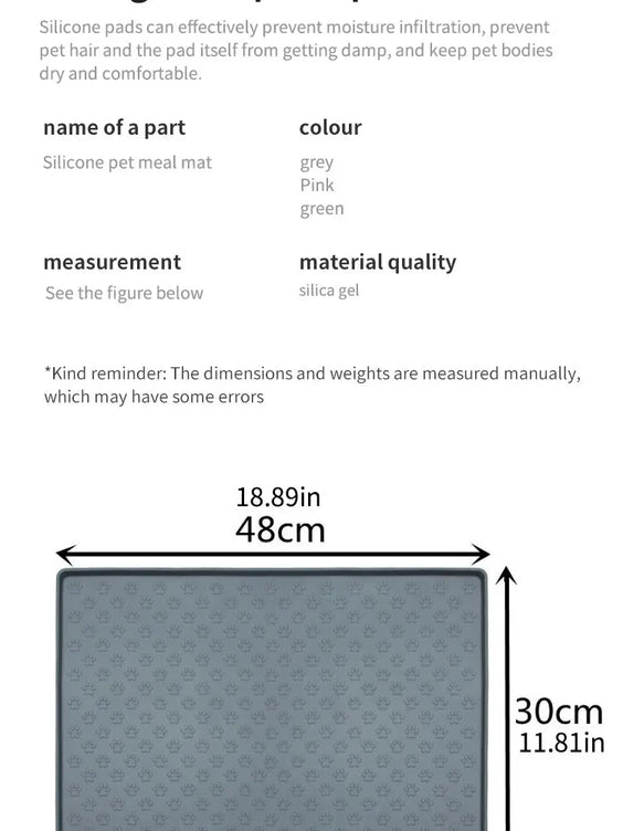 Non-Spill Silicone Pet Mat - Waterproof & Easy to Clean